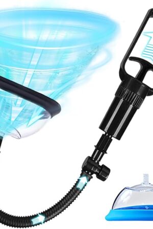 Clitoral Pumps Vaccum Pumps Upgraded Extended Tube Nipple Suckers Female Erotica Couple Sxual Pleasure Tool, Pussy Pump Manual Masturbator Vaccum with 2 Cup Clit Suckers Sxual Enhancers Increased