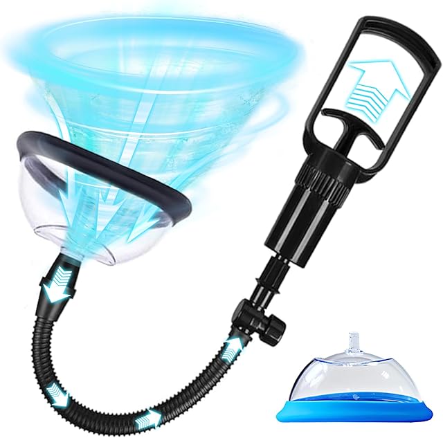 Clitoral Pumps Vaccum Pumps Upgraded Extended Tube Nipple Suckers Female Erotica Couple Sxual Pleasure Tool, Pussy Pump Manual Masturbator Vaccum with 2 Cup Clit Suckers Sxual Enhancers Increased