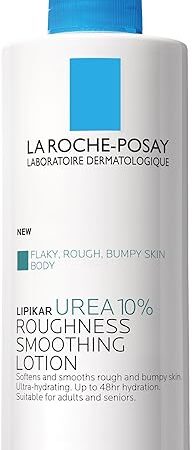 La Roche-Posay Lipikar Urea 10% Roughness Smoothing Lotion, Body Lotion For Dry Skin With 10% Urea + Shea Butter + Allantoin, Rough And Bumpy Skin Lotion, Softens & Smooths Skin With 1 Application