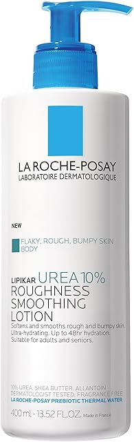 La Roche-Posay Lipikar Urea 10% Roughness Smoothing Lotion, Body Lotion For Dry Skin With 10% Urea + Shea Butter + Allantoin, Rough And Bumpy Skin Lotion, Softens & Smooths Skin With 1 Application