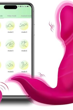 Wearable Dildo Vibrator Adult Sex Toys for Women, Clitoral G-Spot Vibrators Long Distance APP Remote Control Dual Motors Panty Stimulator with 10 Powerful Vibrating Modes Vibrator