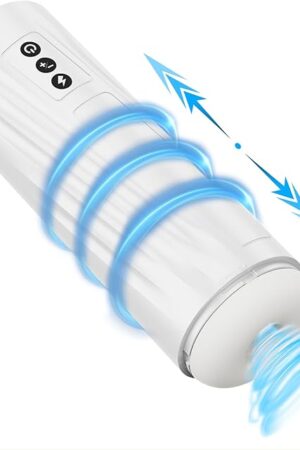 Automatic Male Masturbator Vibration for Men with 7 Thrusting & Squeezing Modes, Man Blowjob Upgraded 3D Realistic Textured Sleeve, Hands-Free Electric Pocket Pussy Stroker Adult Sex Toys & Games