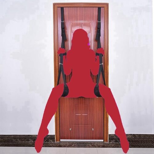 Pure Romance Frequent Flyer Door Swing for Adults Sex Swing for Adults Couples Over The Door with Seat Hanging Door Swing Frequent Flyer Door Swing Sex Furniture for Adults Bedroom Toys Play Sweater