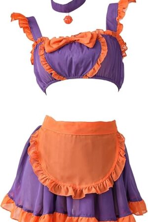 Halloween Lingerie Women Sexy Naughty Maid Cosplay Costume Lolita Anime Role Playing Babydoll Top and Skirt Outfits