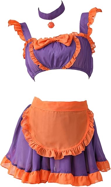 Halloween Lingerie Women Sexy Naughty Maid Cosplay Costume Lolita Anime Role Playing Babydoll Top and Skirt Outfits