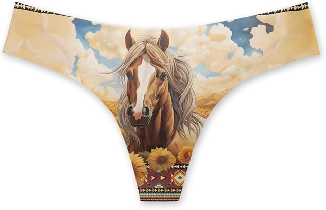 Cute 3D Animal Printed Sexy Seamless G Thong Panties for Women