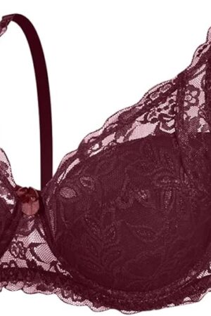 Lace Bras for Women Underwear Adjustable Strap Cushioned Sexy Full Coverage Push up Comfortable Bra