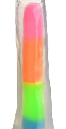 Curve Novelties 86366: Lollicock Silicone Dildo 7In G.I.T.D Rainbow