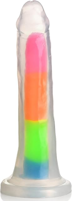 Curve Novelties 86366: Lollicock Silicone Dildo 7In G.I.T.D Rainbow
