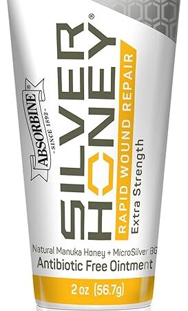 Absorbine Silver Honey Rapid Wound Repair Ointment 2oz Tube, Manuka Honey & MicroSilver BG
