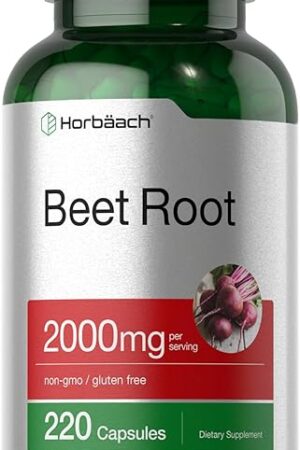 Horb?ach Beet Root Powder Capsules | 220 Pills | Herbal Extract | Non-GMO, Gluten Free Supplement
