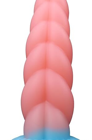 6.70" Pink Luminous Angel Horse Dildo, Big Realistic Monster Silicone Dildo with Suction Cup, Horse Fantasy Animal Dildo, Massive Butt Plug Training Soft Anal Trainer for Advanced Men Women Couple Gay