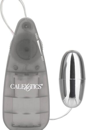 CalExotics Slim Teardrop Bullet Vibrator, Slim easy controller and Powerful multi-speed vibrations for Couple Adult Sex Toy - Smoke
