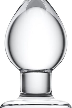 Glass Anal Butt Plug Trainer with Large Base - Crystal Anal Toys G-Spot Stimulation for Men Women Masturbation