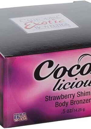 California Exotic Novelties Coco Licious Strawberry Shimmer Boxed Body Bronzer, Pink