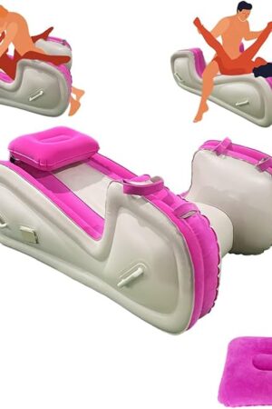 Inflatable Sex Sofa with Positioning Pillow for G Spot Position Aid Sex Auxiliary Adult Games with Automatic Air Pump for BDSM Games, Couple Sex Toys Chair for Sex Fun