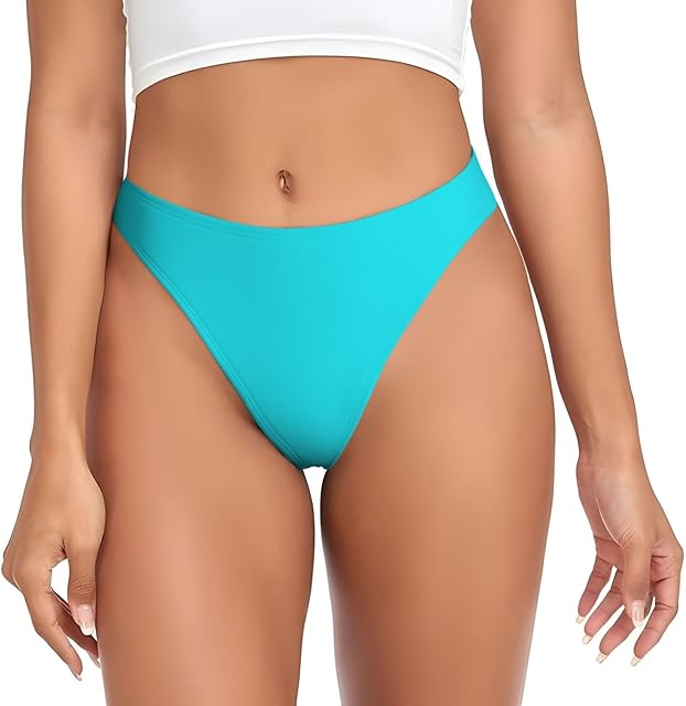 Aqua Print Seamless Women Underwear Thongs Sexy No Show Panties Breathable Bikini Undies