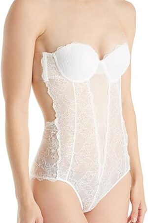 Women's Lace Backless Strapless Bodysuit