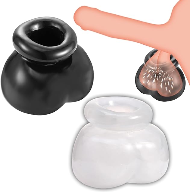 Cock and Ball Torture BDSM Toys Testicles Stretcher Male Chastity Devices Testicle Toys Silicone Mens CBT Sex Bondage Gear Scrotal Restraints Kit Testicles Crusher for Men Gay 2 Pcs