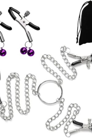 Adjustable Metal Nipple Clamps Non-Piercing Adjustable Metal Nipple Clamps On Nipple Rings Decorative Clip for Clothing Accessories