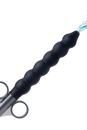 Cleanstream Silicone Beaded Lubricant Launcher, One Hand Use, Smooth Tube For Easy Inserting, Syringe, Toy Friendly, Cap Included To Prevent Leakage, 85 Inches, Unscented, Black, 1 Count