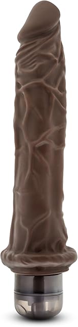Eden Adult Sex Toys - Realistic Vibrating Dildo - 9.5 Inch - Flexible Twist Base Multispeed Vibrator - Veiny Shaft & Girthy Penis for Clitoral G-Spot & Anal Play - Women Men & Couples Pleasure - Brown