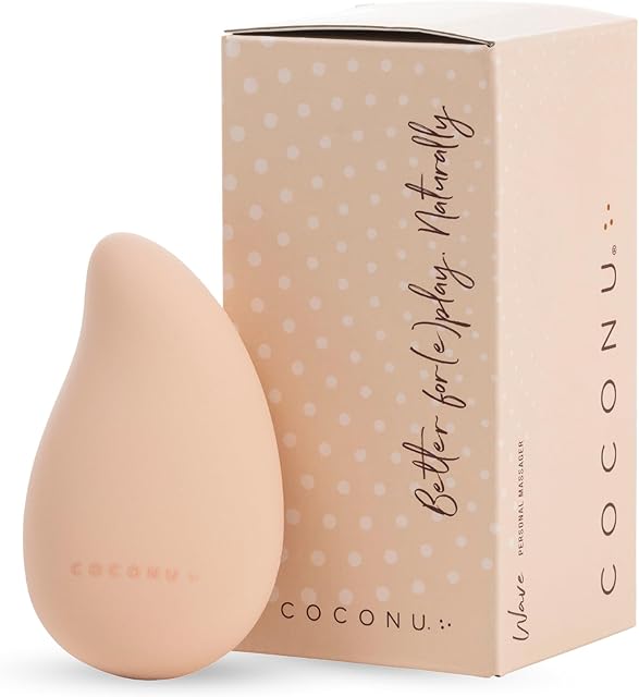 COCONU Wave Personal Massager for Women & Couples - Stress Reliever, 10 Vibration Speeds, Rechargeable, Flat Vibrator | Travel Size Stimulator