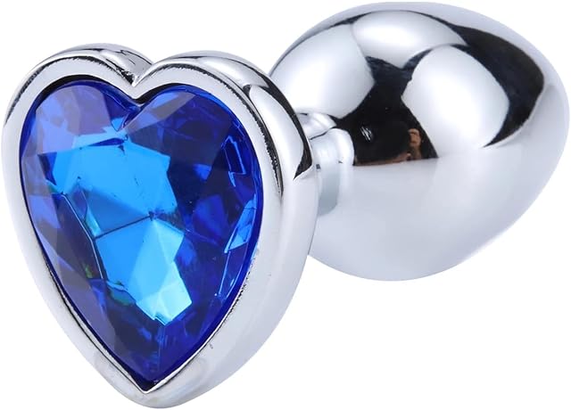 Anal Butt Plug Anal Plug Heart 3 Sizes Stainless Steel Crystal Anal Plug Removable Butt Plug Stimulator Anal Sex Toys Prostate Massager Dildo
