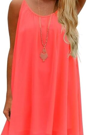 Womens Sexy Plus Size Swimsuit Coverups Spaghetti Strap Beach Dresses Bathing Suit Cover Up Sheer Tank Sundress