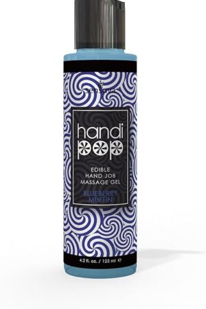 Handipop Edible Massage Gel | Hand Job Gel (Blueberry Muffin, 4.2 fl. oz.)