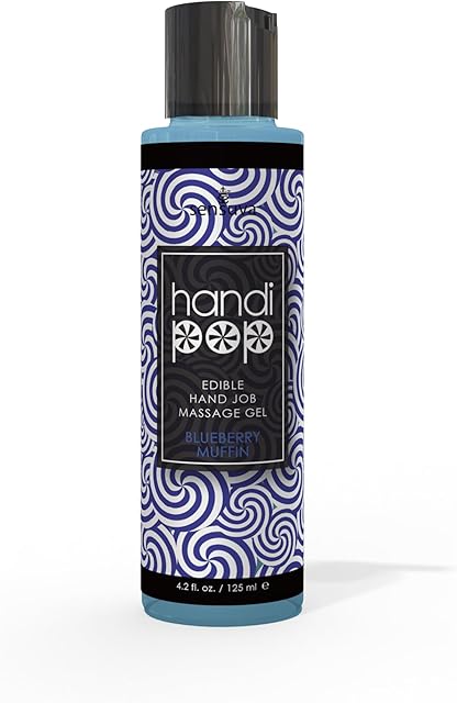 Handipop Edible Massage Gel | Hand Job Gel (Blueberry Muffin, 4.2 fl. oz.)