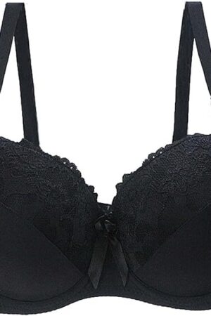 2 Pack Lace Bra for Womens Full Coverage Underwire Bras Padded Underwear(