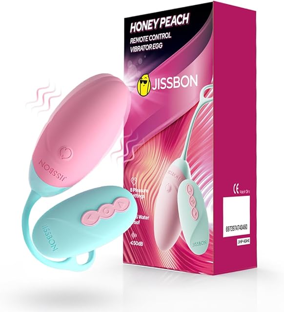 Honey Peach Bullet Vibrator Sex Toys Mini Vibrator for Women with 8 Pleasure Modes Remote Control Female Vibrator Waterproof Adult Sex Toys