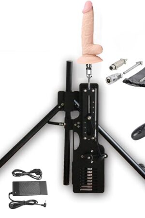 Fredorch Quiet Sex Machine Stroke 3-13cm Triangle Bracket Love Machine 120W Turbo Gear Power Erotic Toys for Adults Couples Women Men (120W for Women)