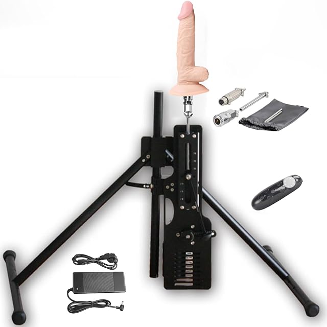 Fredorch Quiet Sex Machine Stroke 3-13cm Triangle Bracket Love Machine 120W Turbo Gear Power Erotic Toys for Adults Couples Women Men (120W for Women)
