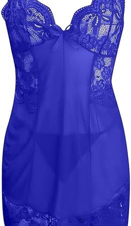 Babydoll Lingerie for Women Honeymoon V Neck Chemise Sexy Exotic Open Front Negligee