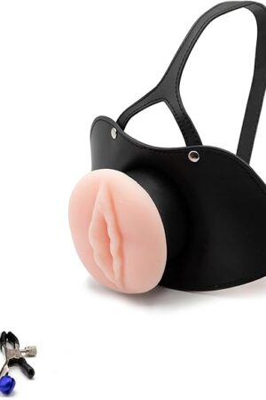 BELSIANG Oral Sex Mouth Gag,Large Model PU Leather Locked Mouth Gags Muzzles (Black, Large)