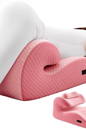 Couples Butt Cushion Enhanced Supporting Version Furniture Pillow Support Pillowcase Suitable for Home Use, Ideal for Sitting and Lying, Foam Pillow Modern and Simple Style Pink