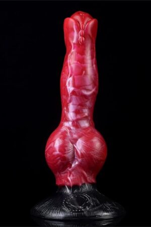 8.26 in Dog Knot Dildo Animal Wolf Dildo 7 Colors Options Silicone Dildo Adult Sex Toy Anal Plug with Strong Suction Cup Suitable for Beginner Women Couple Partner (D)