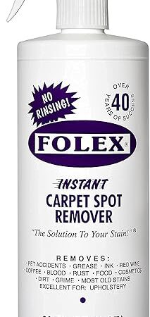 FOLEX Instant Carpet Spot Remover Carpet Cleaner - 32 oz - Removes Pet Accidents, Grease, Red Wine and More