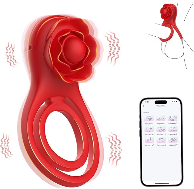 Vibrator for Couple Vibrating Cock Ring Men's Penis Vibrators Clitorals Stimulator for Women Sex Novelties Adult Sex Toys & Games with 9 Modes