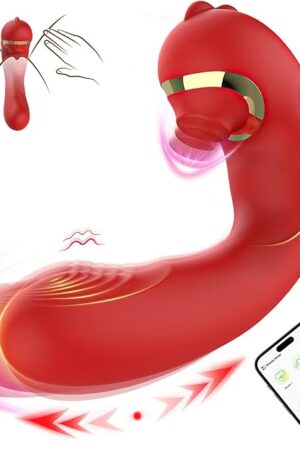 Vibrator Dildo Thrusting Sex Toys - 3 in 1 App Control G spot Adult Toys Clitoral Stimulator with 9 Thrusting & 9 Flapping Modes Dildos Vibrators for Women?Adult Sex Toys & Games for Female Couples