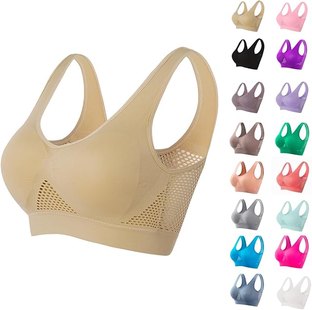 High Impact Sports Bra Workout Crop Tops Yoga Bra Push up Plus Size Breathable Comfortable Mesh Sports Bras for Women