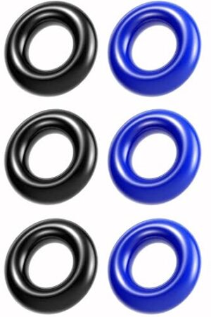 Cock Rings Sex Toys 12Pcs Silicone Penis Ring Multi-Coloured Cockring Cock Sexual Stimulation Device Games for Men Erection Enhancing Long Lasting Stronger Adult Sex Toys for Men Couple (Black)