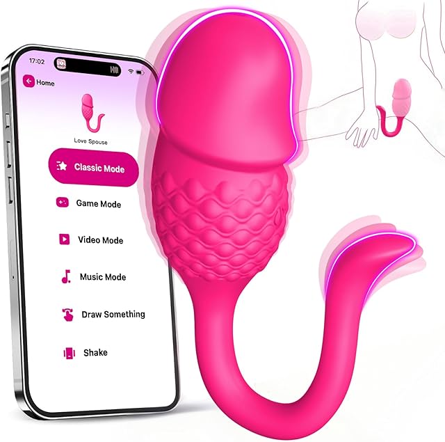 Couples Sex Toys Remote Control G Spot Vibrator Wearable Long Distance Adult Sex Toys & Games with 9 Powerful Vibrating, App Controlled Egg Mini Vibrators for Women Female Sex Toy, Waterproof