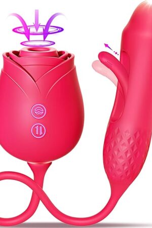 Flapping Vibrator Dildo Sex Toys ? MOOLIGIRL Rose Adult Toy with 10 Suction, Flapping & Vibration Modes, Sucking Vibrator for Clitoral, Nipple, G Spot & Anal Stimulation, Sex Toy for Women and Couples