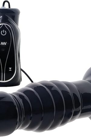 Adam & Eve Thrusting Anal Vibe 6 Inch, Powerful Vibrating and Thrusting Butt Plug with 3 Speeds and 7 Modes, Ribbed Shaft for Intense Stimulation, Suction Cup Base, Waterproof, TPR, Battery Operated