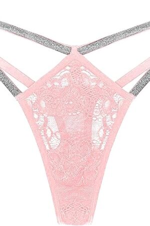 Lace Panties for Women Sexy Shiny Underwear Hollow Out Briefs Low Rise Underpants for Sex Naughty