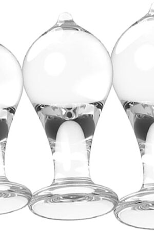 3 Pcs 3 Size Crystal Anal Butt Plugs Mushroom Shaped Training Set Sex Toys Unisex Sex Gifts Things for Beginners Couples Large/Medium/Small