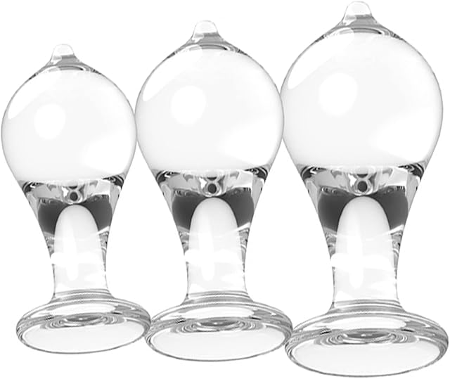 3 Pcs 3 Size Crystal Anal Butt Plugs Mushroom Shaped Training Set Sex Toys Unisex Sex Gifts Things for Beginners Couples Large/Medium/Small